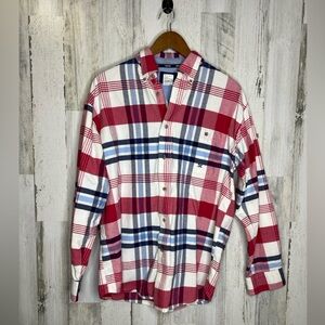 Twenty X The Wrangler Jean Co Men's Plaid Button Down Shirt Pink White Size L